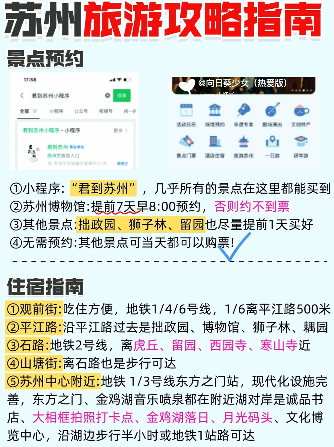 终于把苏州景点地图画好了✅附苏州3日游攻略