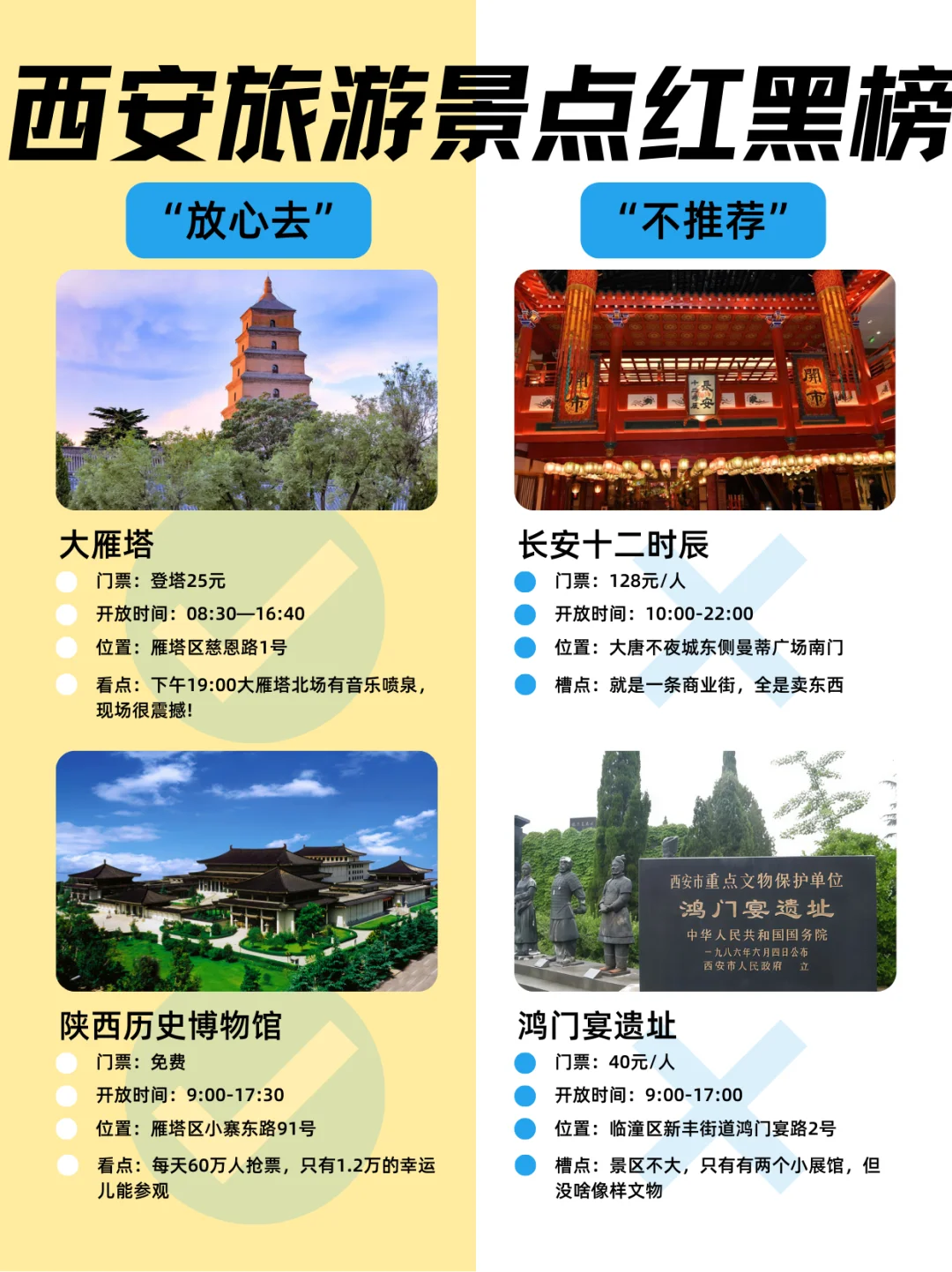 西安怎么玩❓景点预约+红黑榜+交通指南