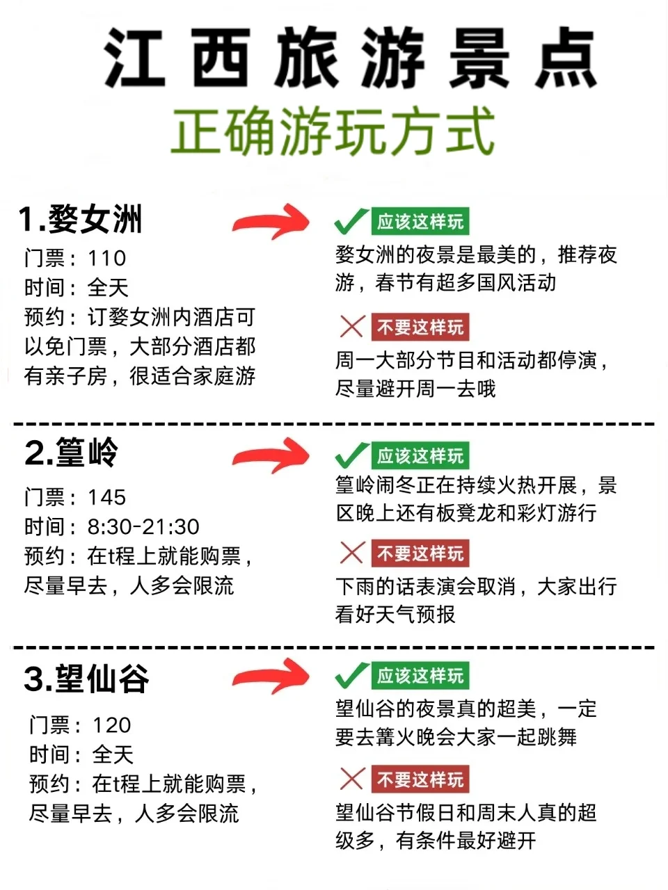江西景点正确游玩方式🧨春节旅游避雷