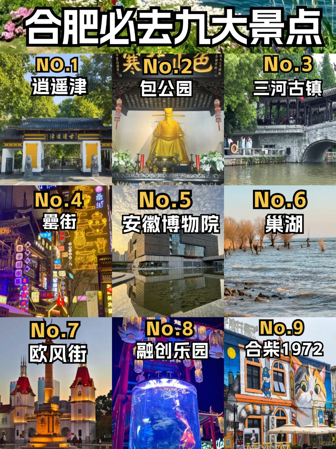 🎉合肥必游9大景点，旅行前必看的攻略！