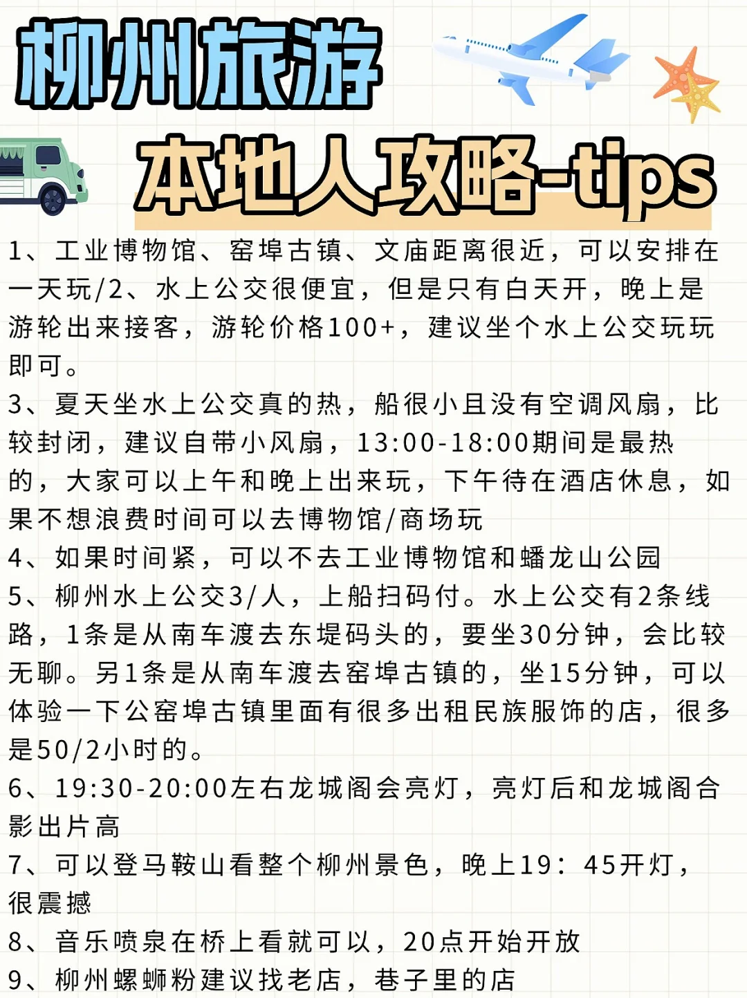 终于把柳州景点地图画清楚了‼️柳州螺蛳粉✅