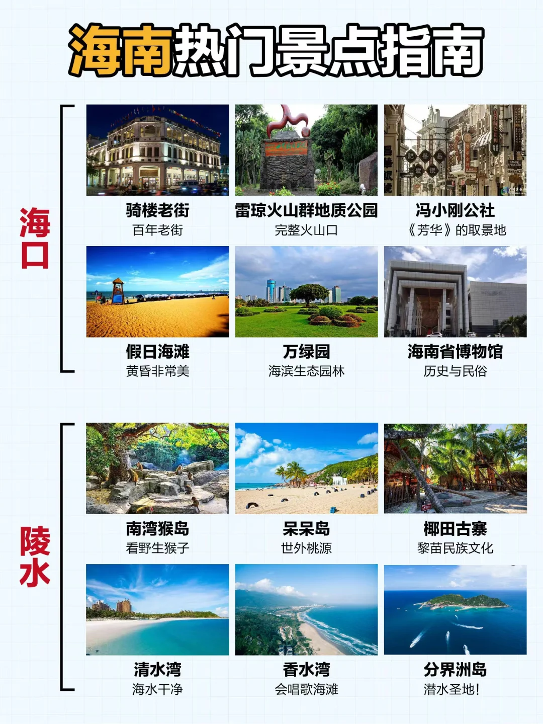 海南环岛游 热门景点热门美食攻略