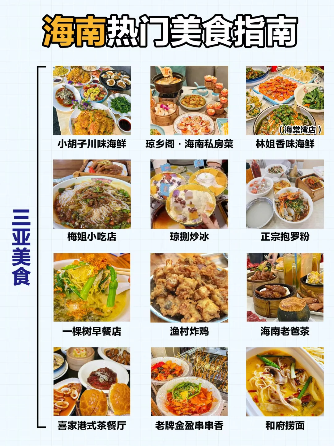 海南环岛游 热门景点热门美食攻略