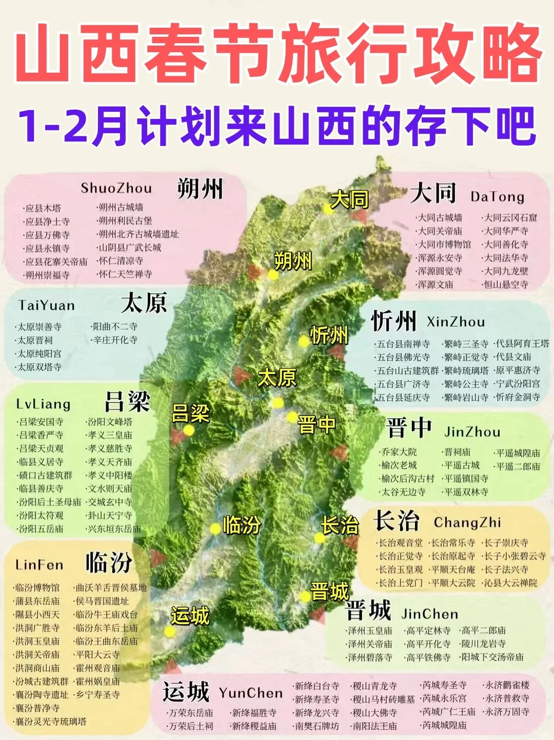 哭死😭好全面的山西旅游攻略‼天花板了
