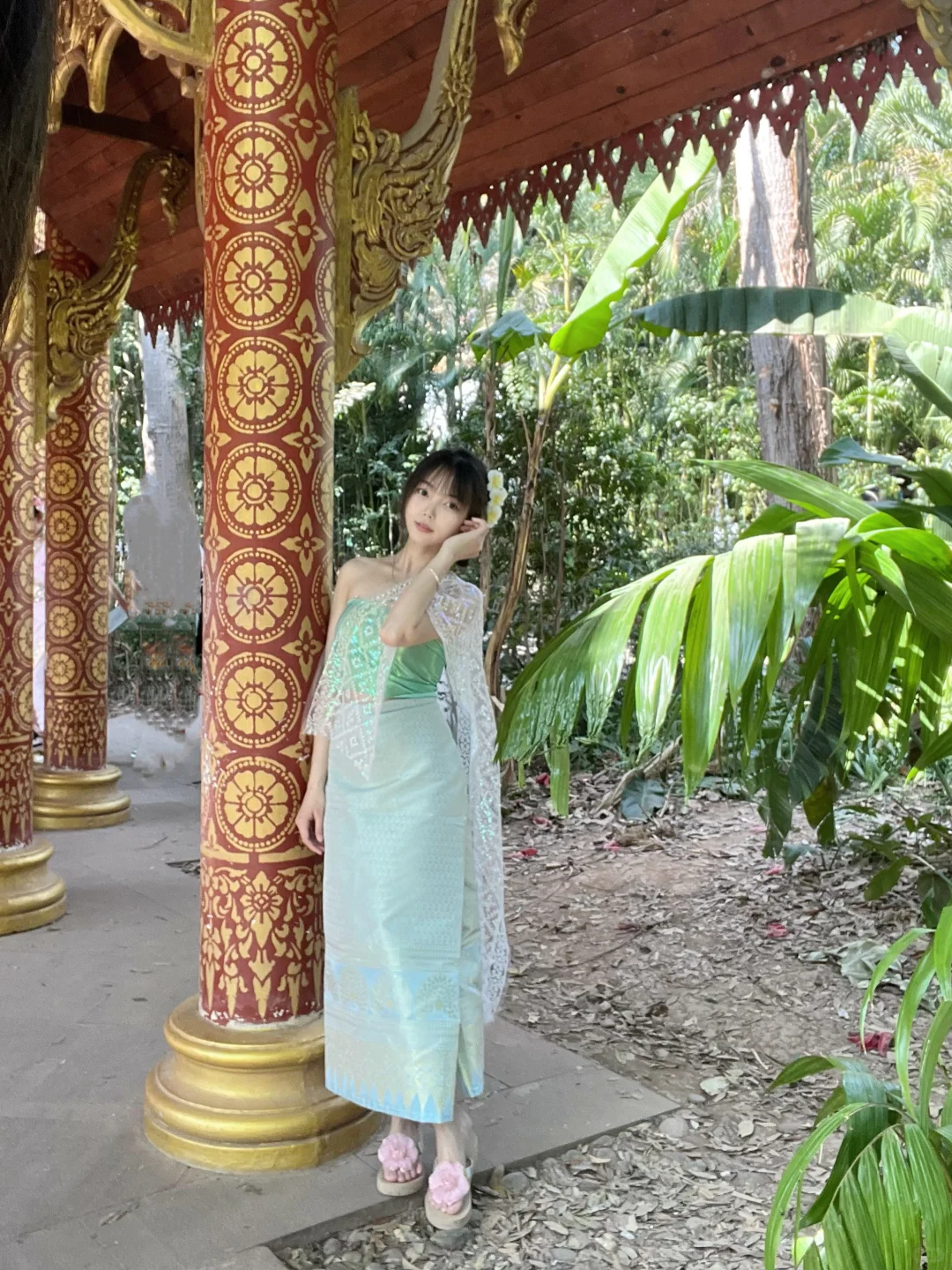 在曼听公园当傣妹的一天