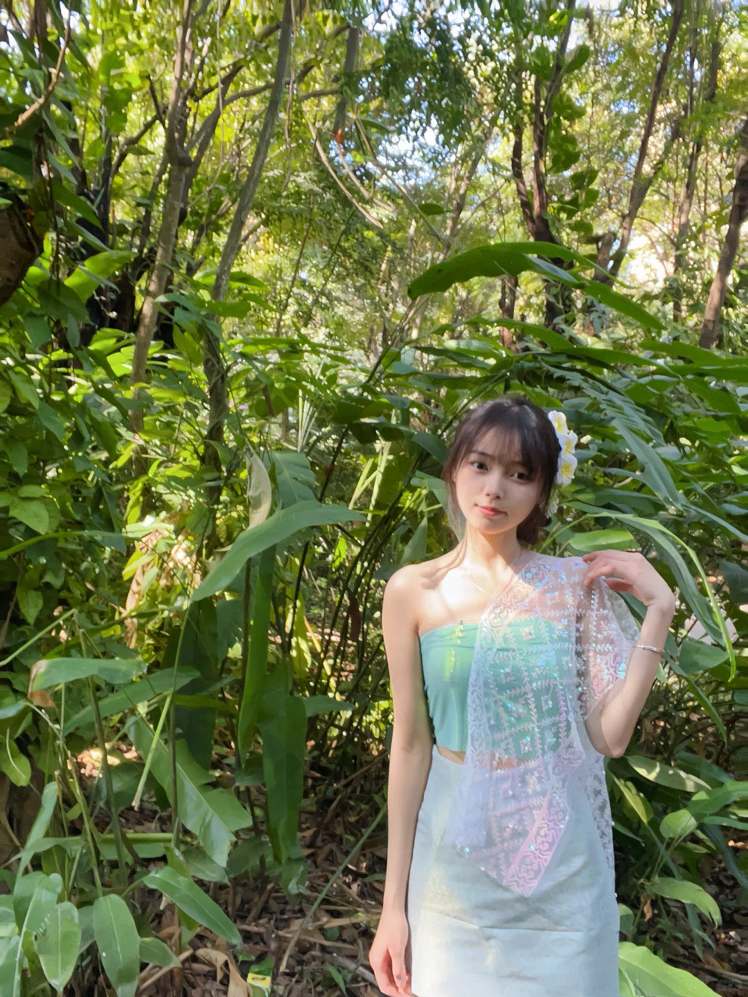 在曼听公园当傣妹的一天