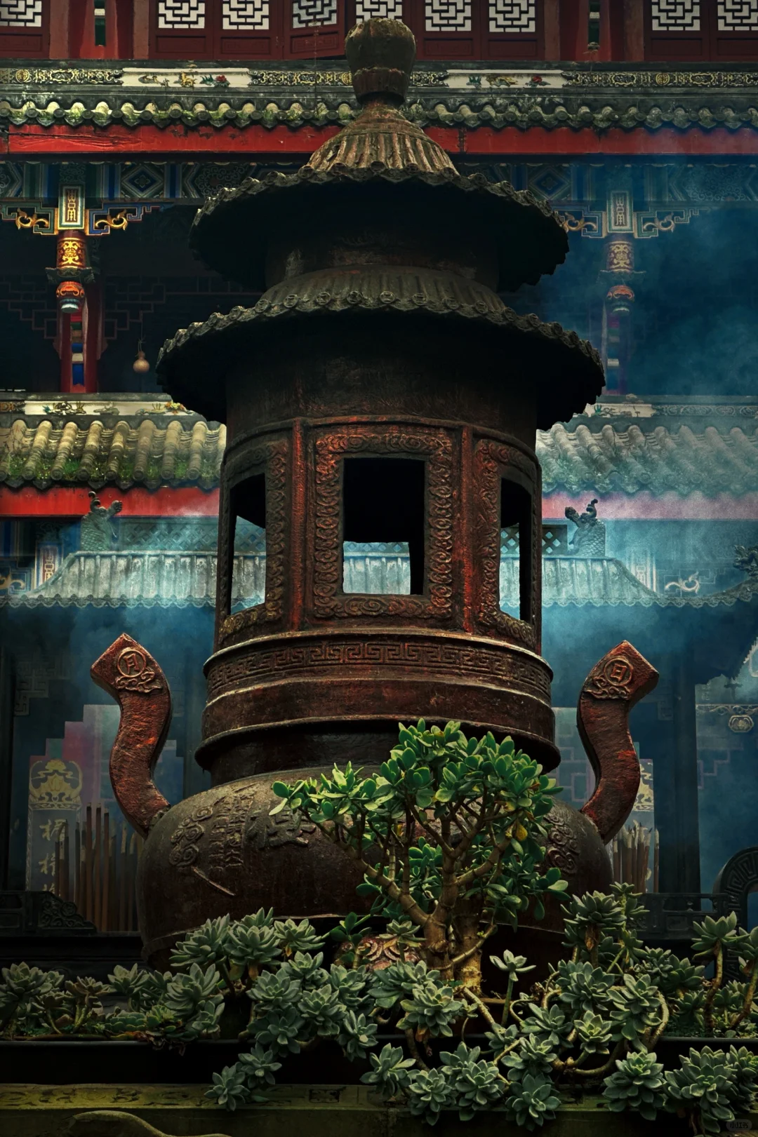 春节青城山前山 已累趴