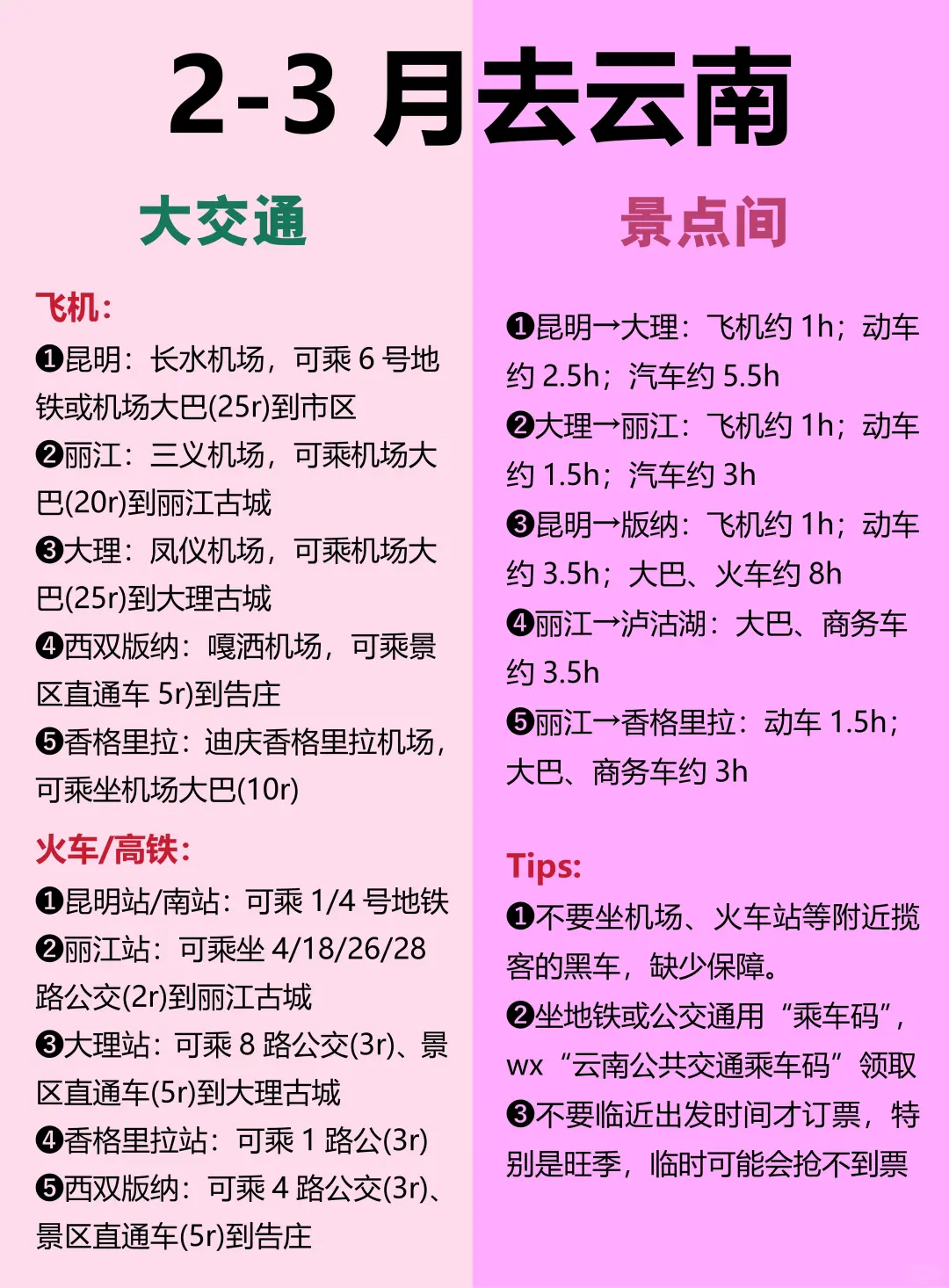 2-3月去云南怎么玩❓快码住这篇攻略❗️