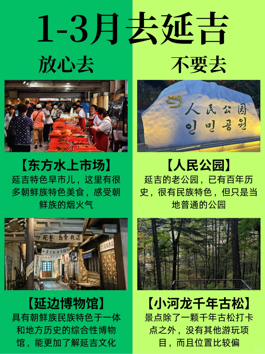 听劝👂1～3月去延吉的姐妹👭码住（巨全！！）