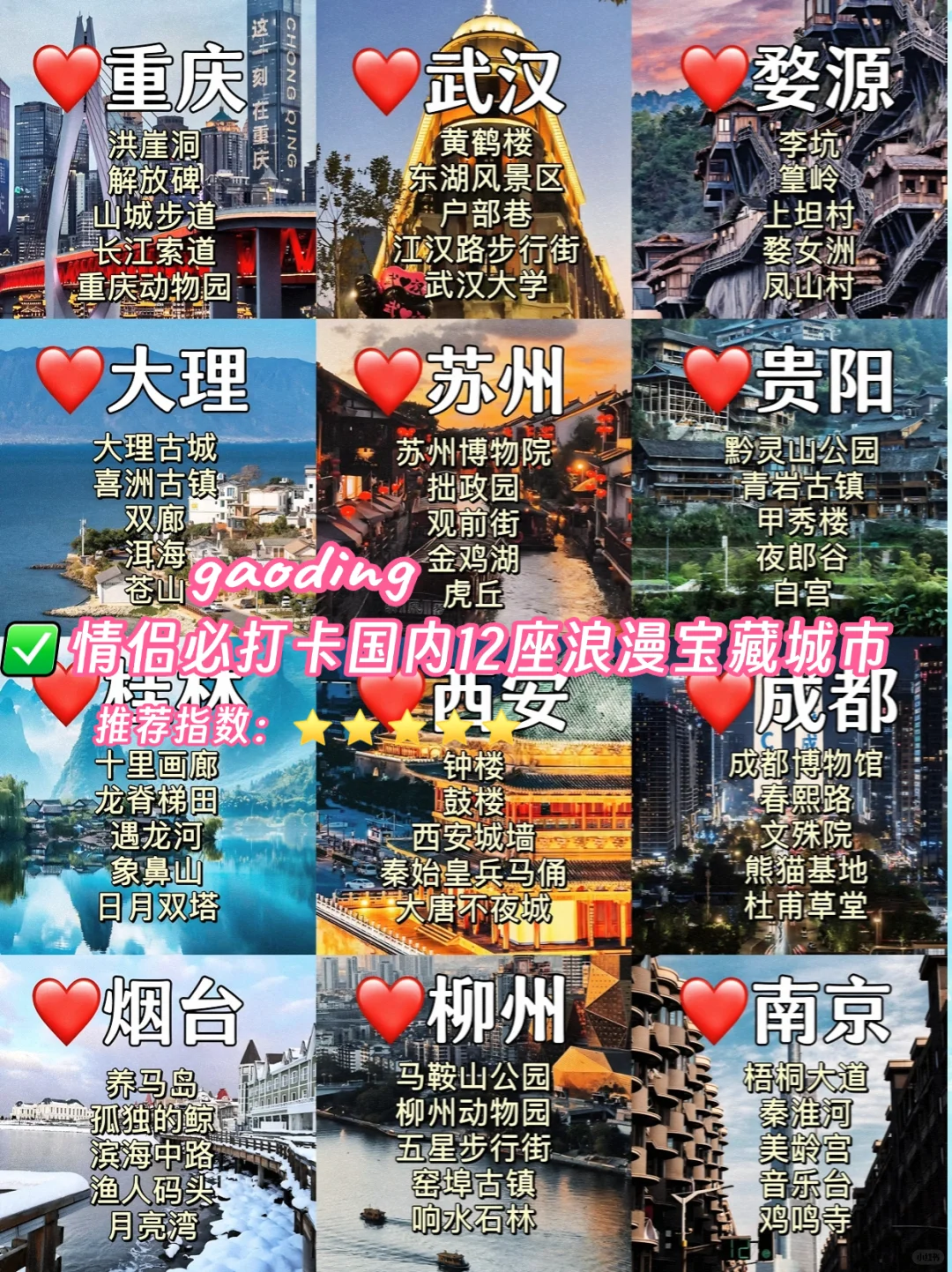 情侣必打卡国内12座浪漫宝藏城市