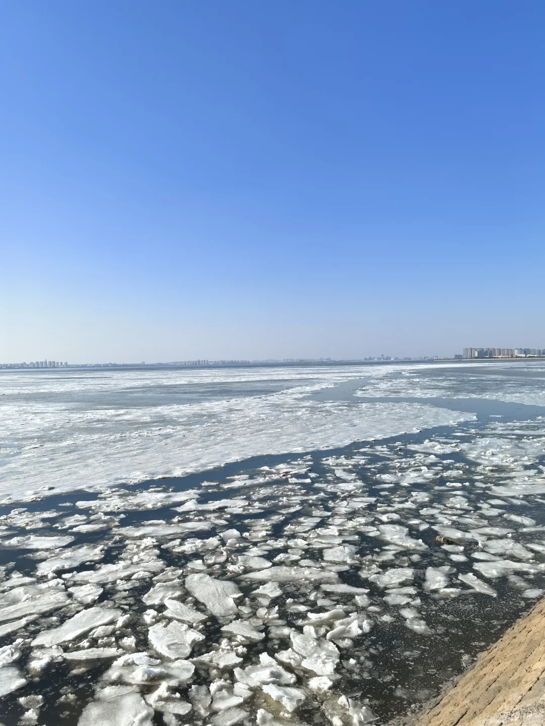 走，去看结冰的胶州湾