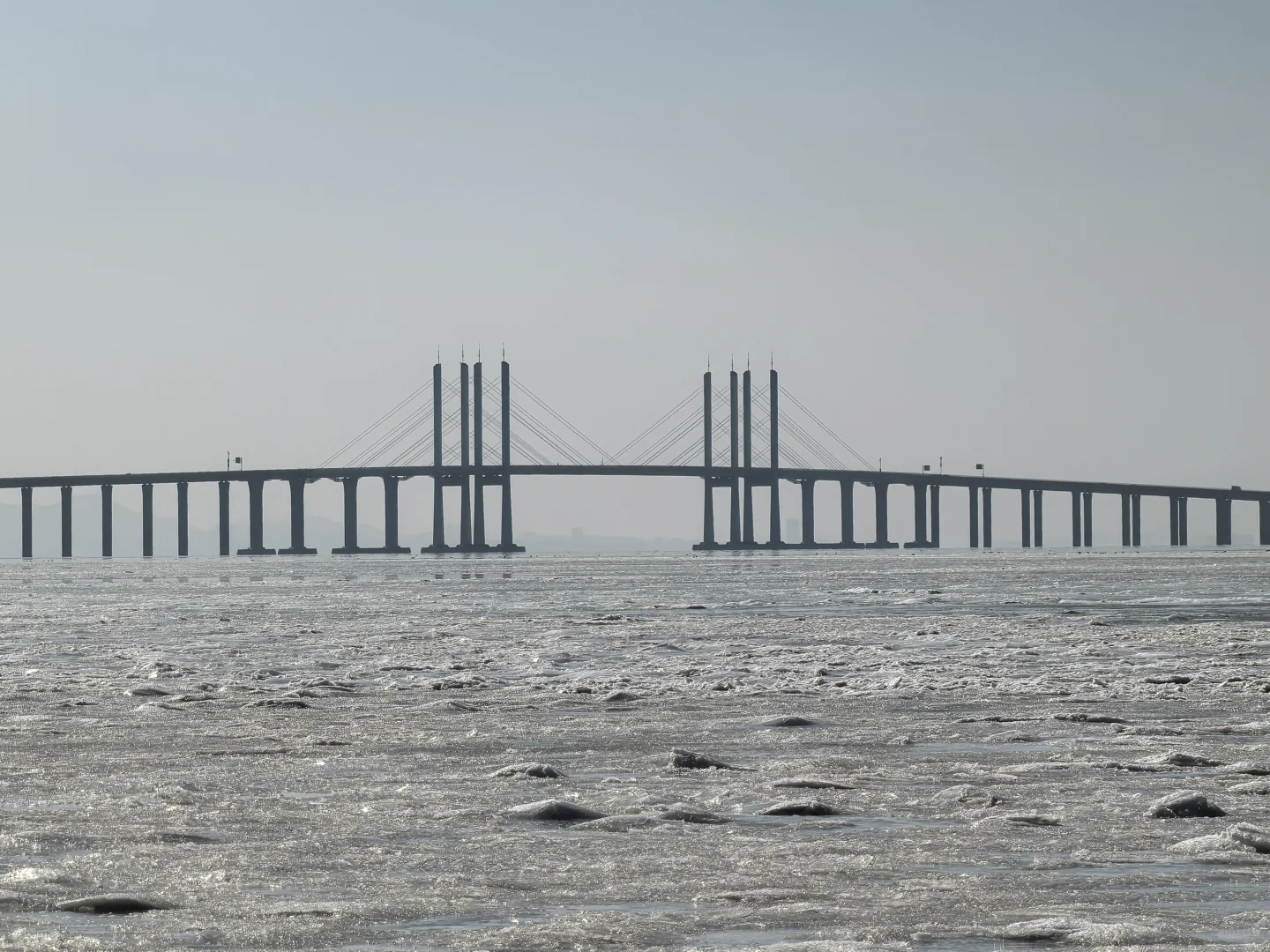 走，去看结冰的胶州湾