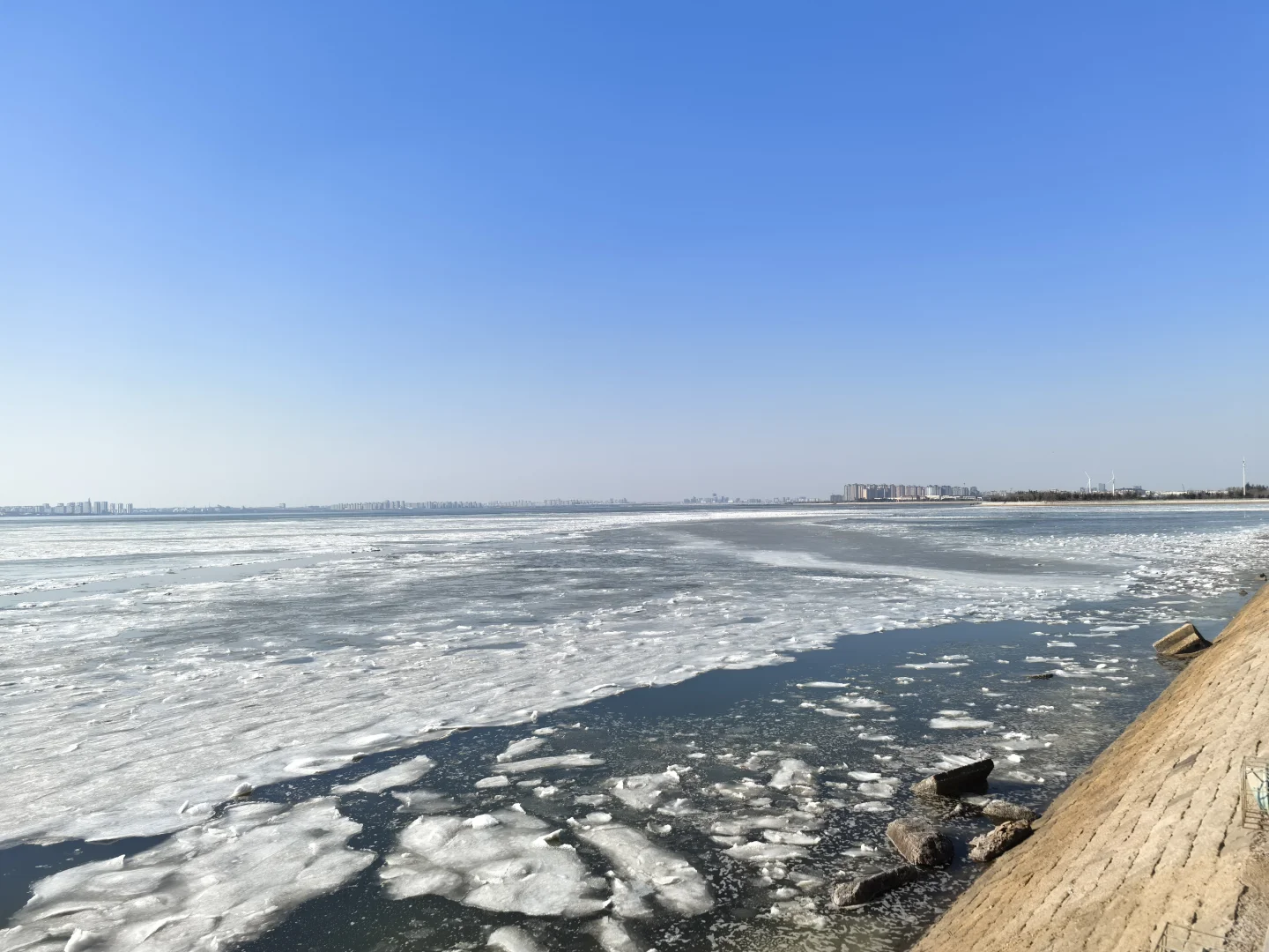 走，去看结冰的胶州湾
