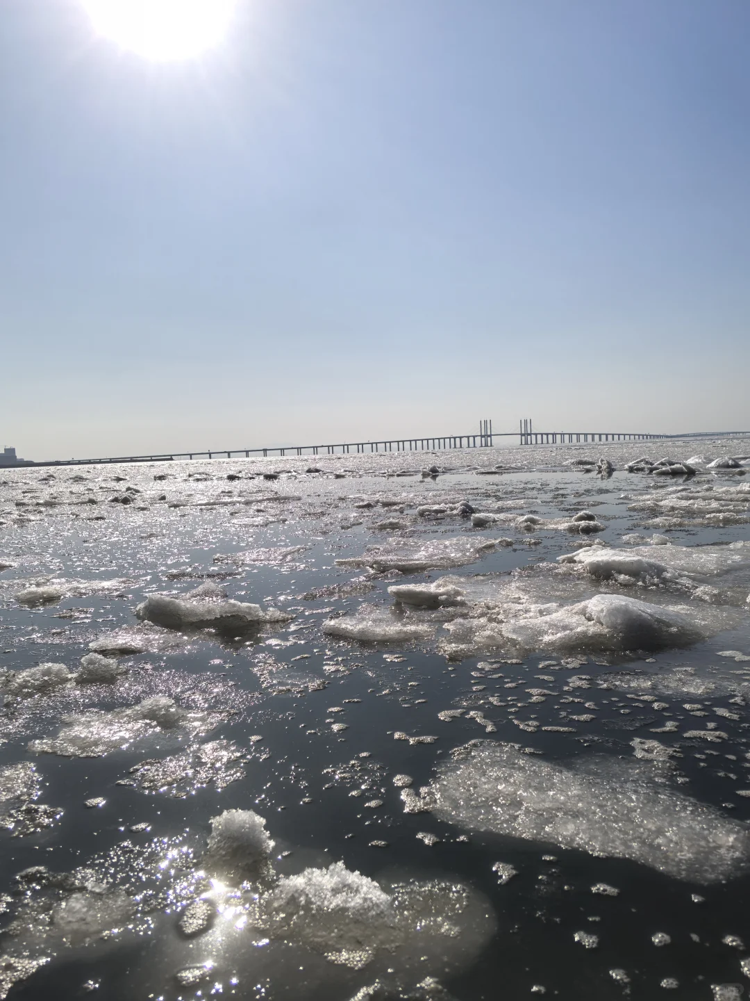 走，去看结冰的胶州湾