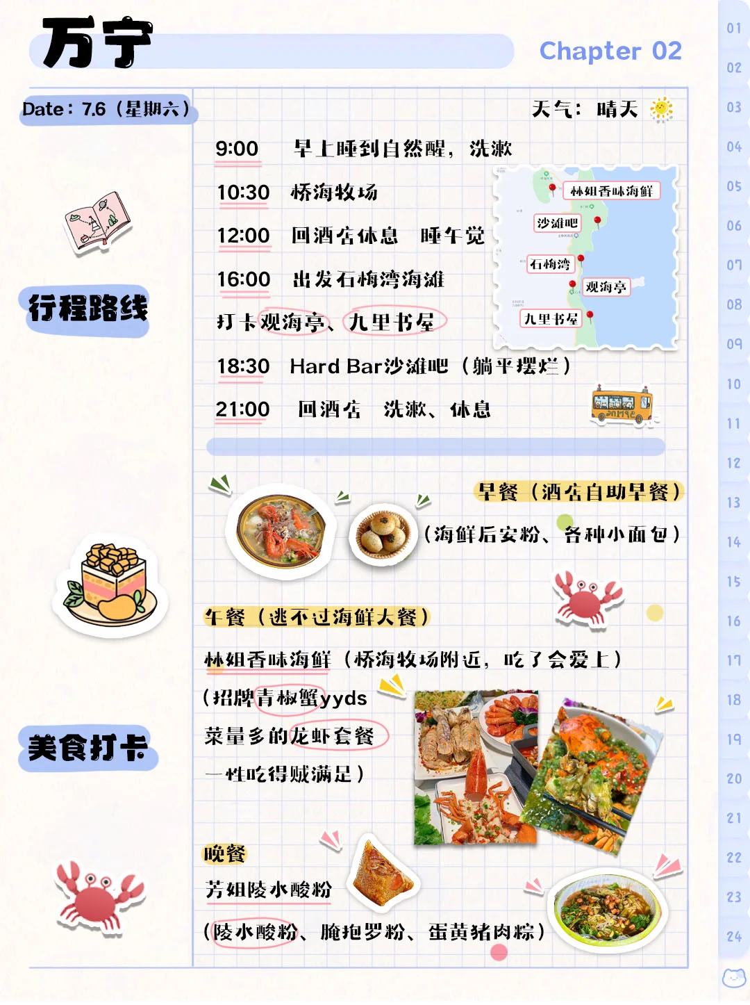 第一次做旅游攻略手账🏝️ 万宁篇～