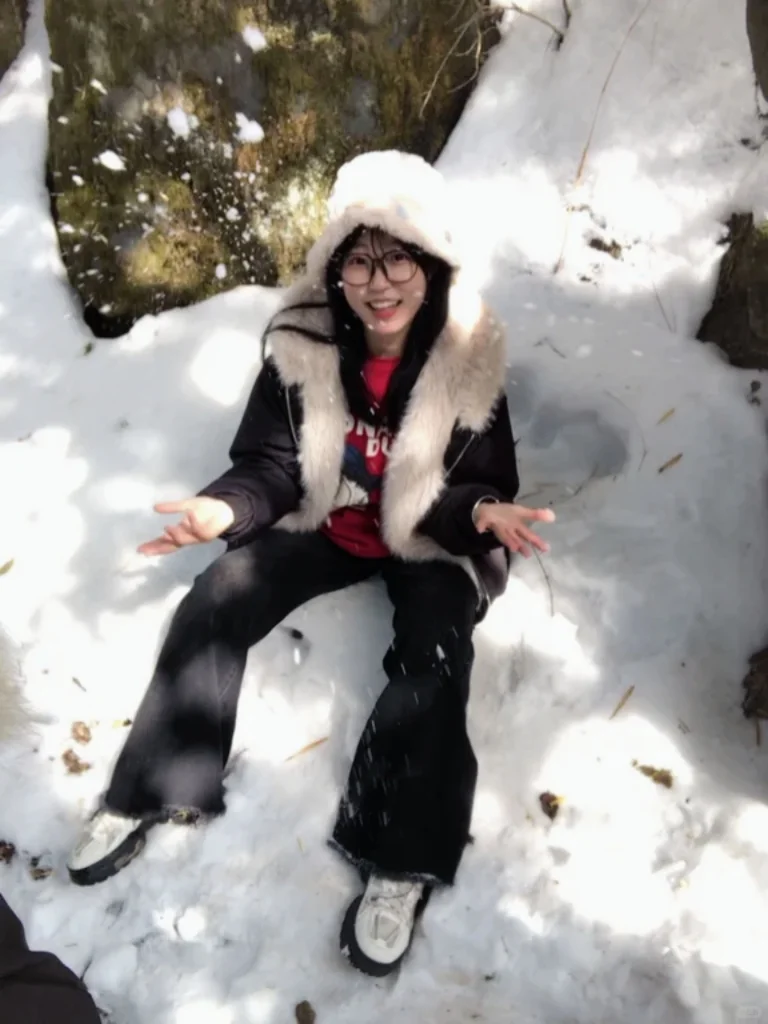 还好没去迟 南宫山还有雪！