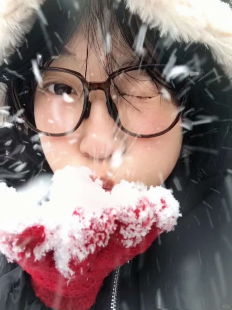 还好没去迟 南宫山还有雪！