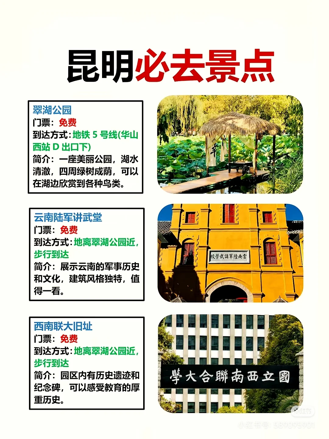 到昆明必去的景点