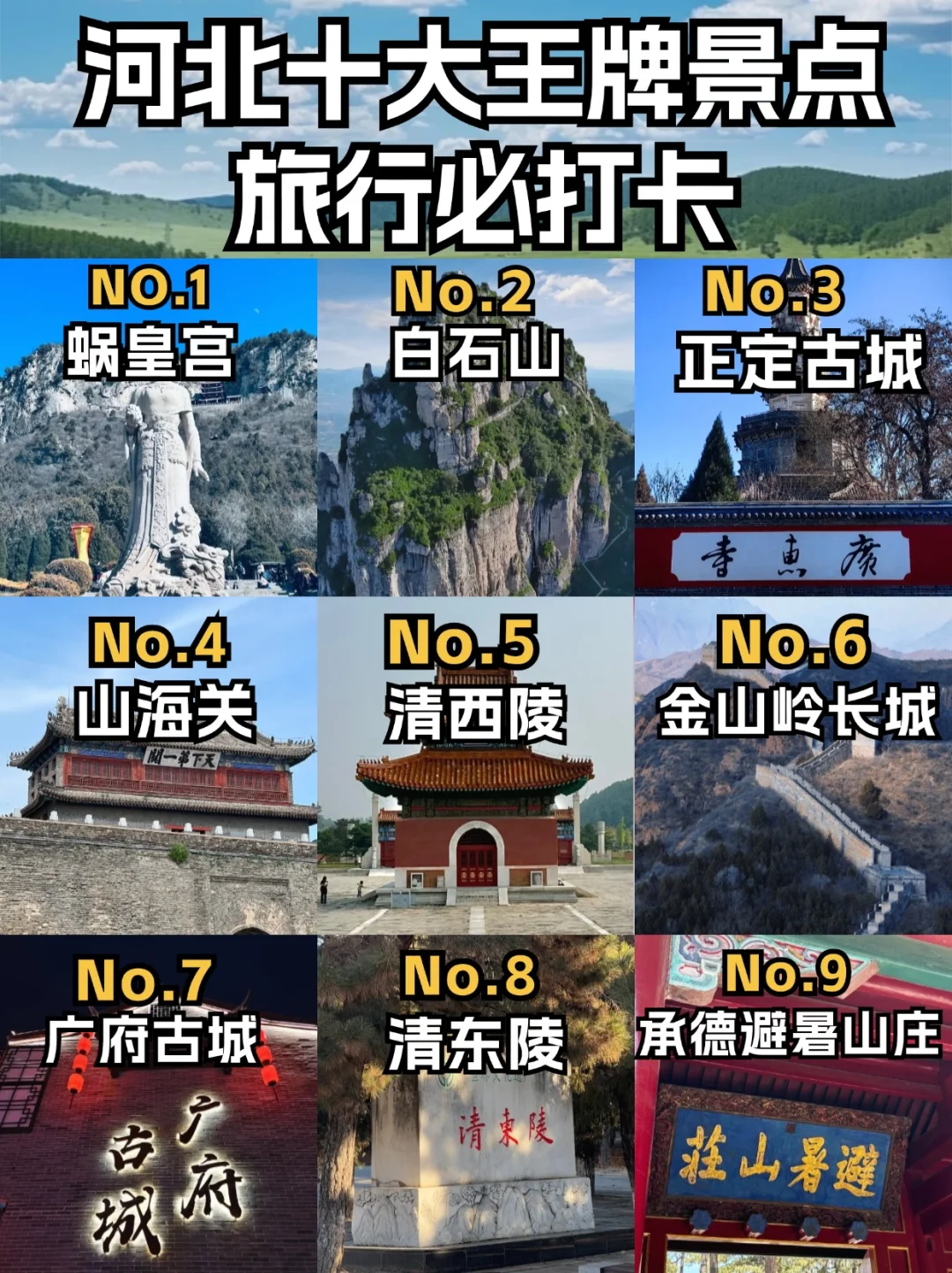 🏞️河北十大王牌景点，震撼心灵的旅程🌈