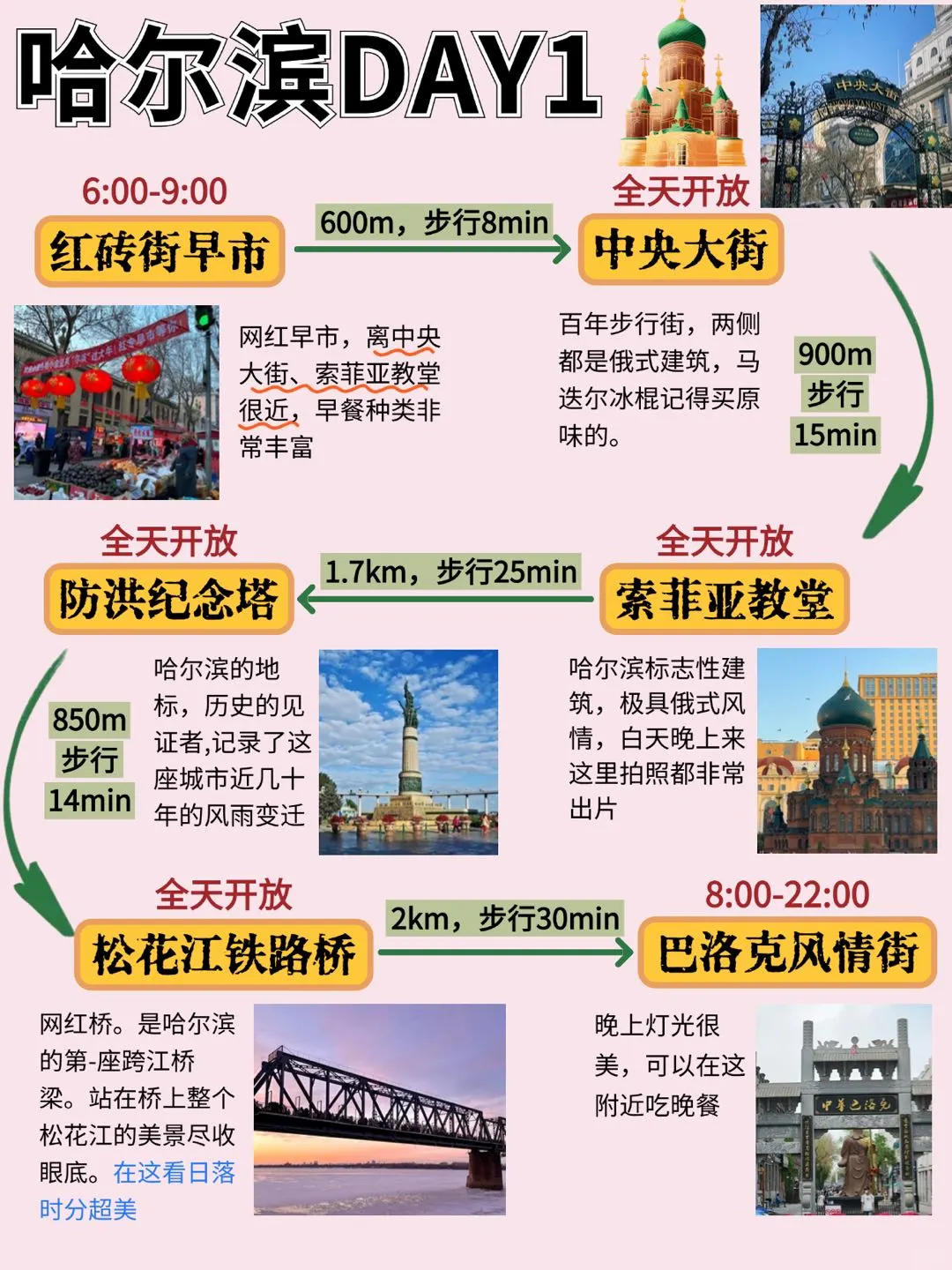 有点东西👍理科生闺蜜规划的哈尔滨游玩路线