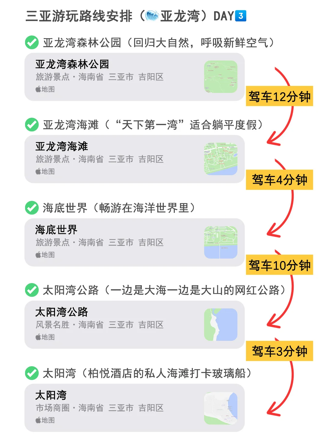 终于有人把三亚景点地图画清楚了😎超详细
