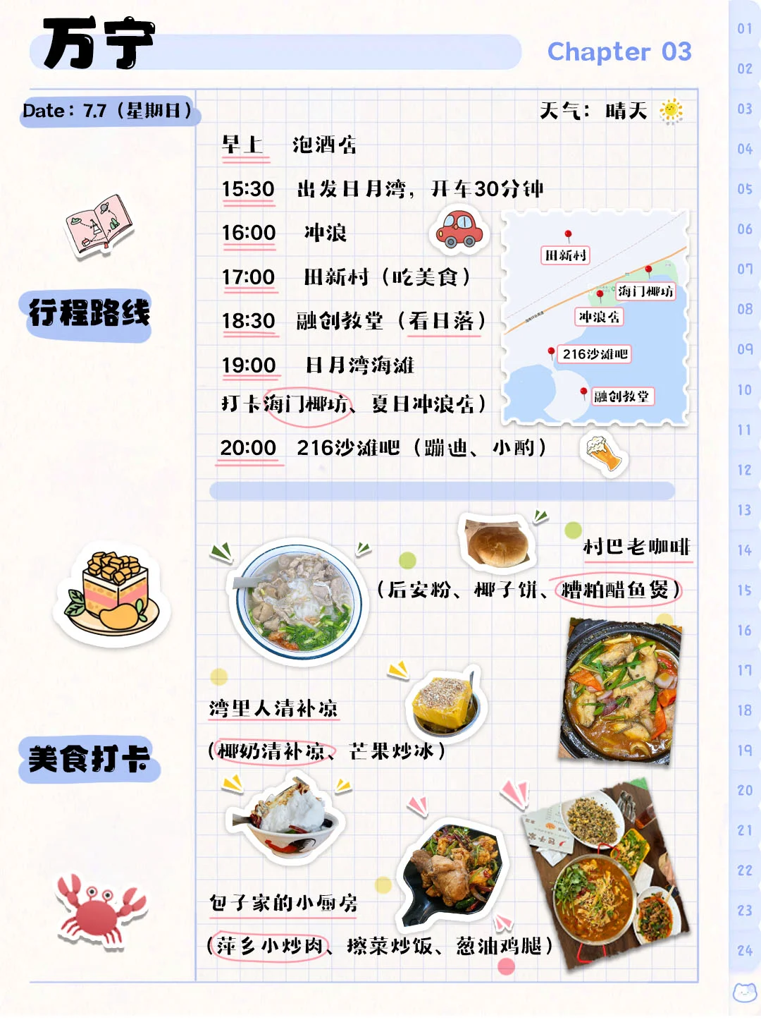 第一次做旅游攻略手账🏝️ 万宁篇～