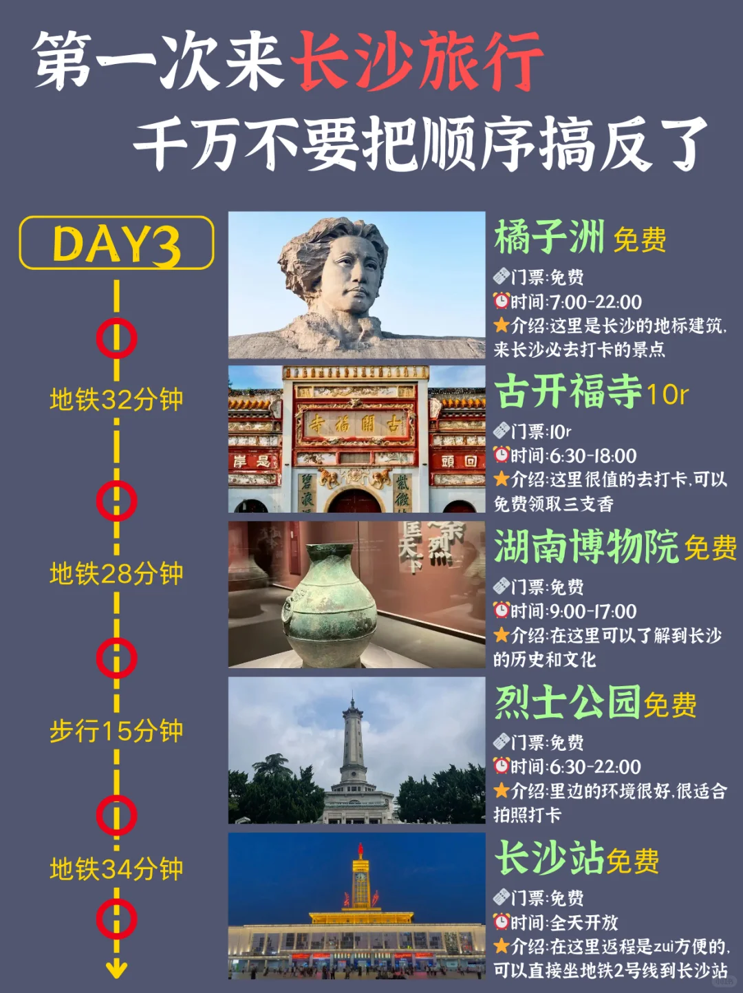 长沙3天2晚超全攻略来啦✅不绕路🙅🏻‍♀️