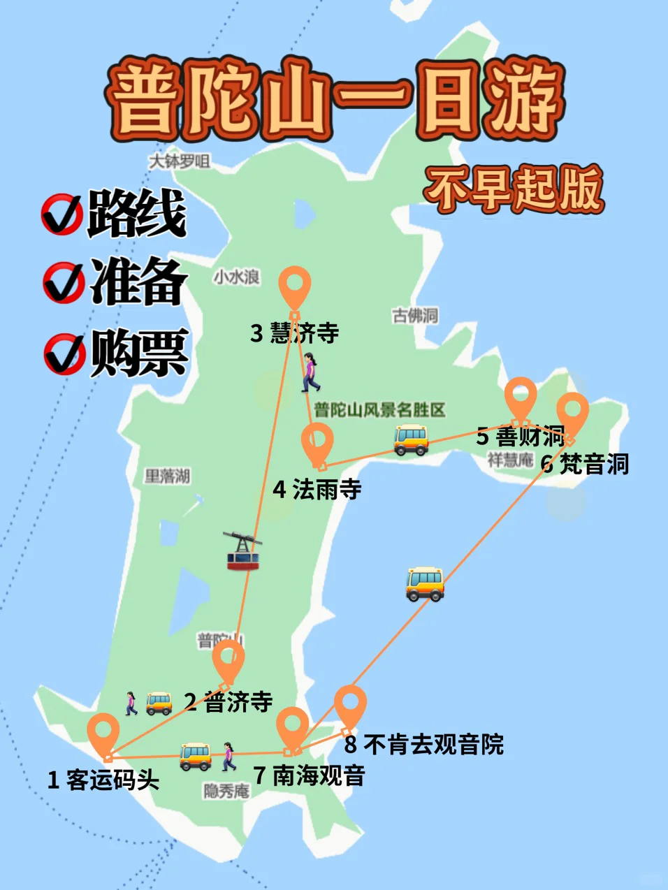 🙏普陀山不早起暴走攻略｜7h解锁精华景点✅