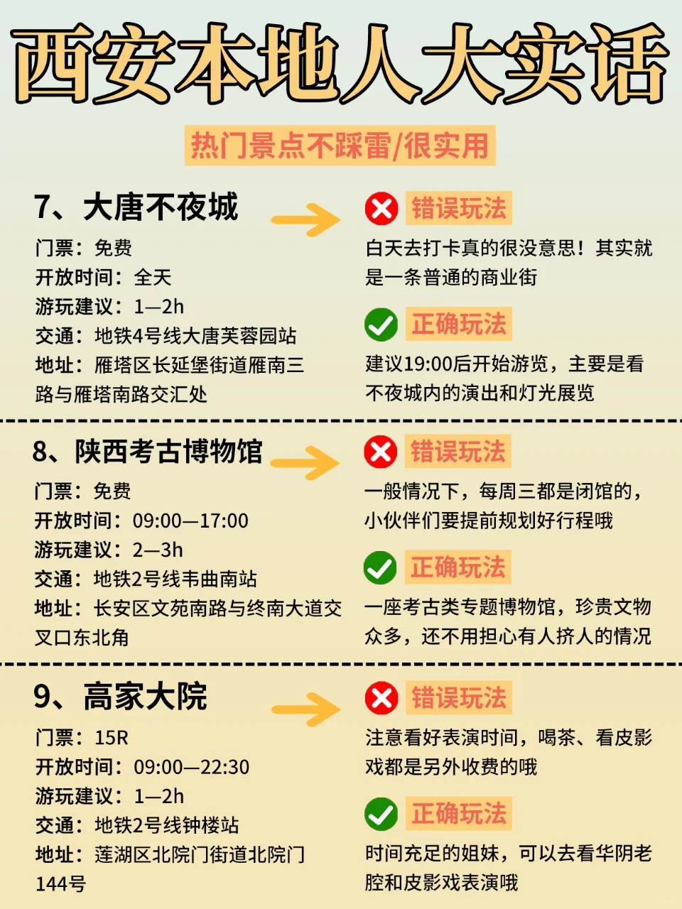 去西安前，听点不一样的大实话😭吧⋯