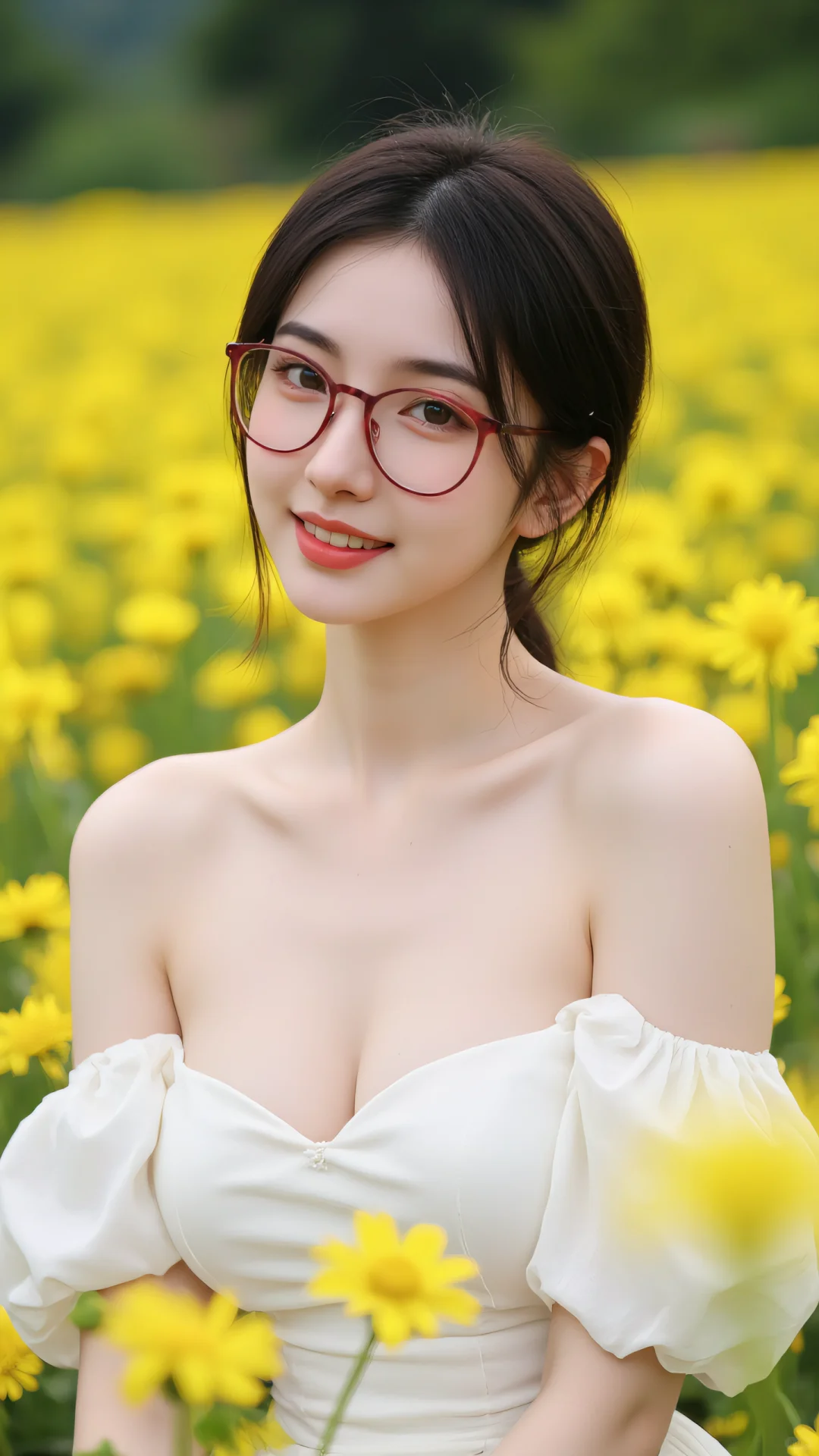 刚立春就有美女去油菜花里浪漫了