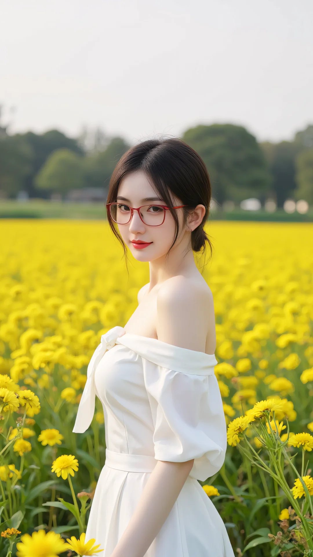 刚立春就有美女去油菜花里浪漫了