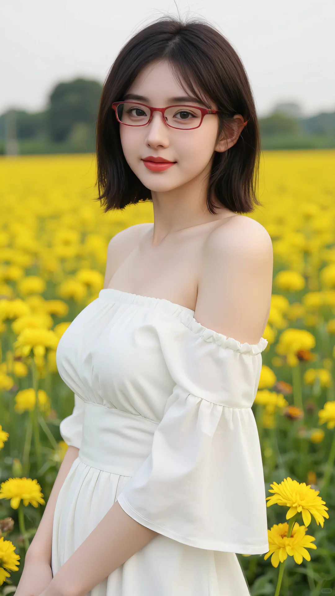 刚立春就有美女去油菜花里浪漫了