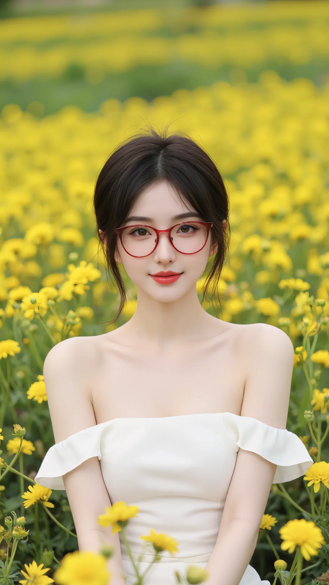 刚立春就有美女去油菜花里浪漫了