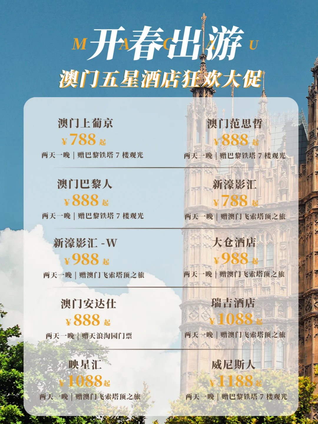 省钱tips💡澳门错峰旅游，酒店这么离谱