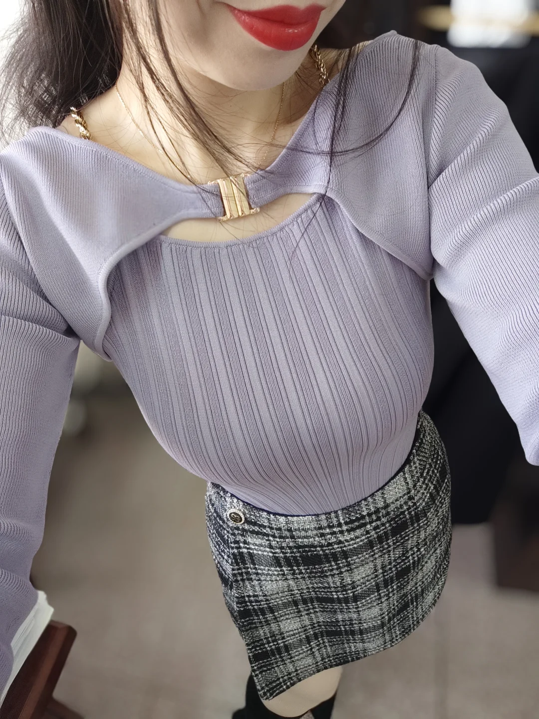 心动浅春系|有韵味人妻感紫色和肉腿更配