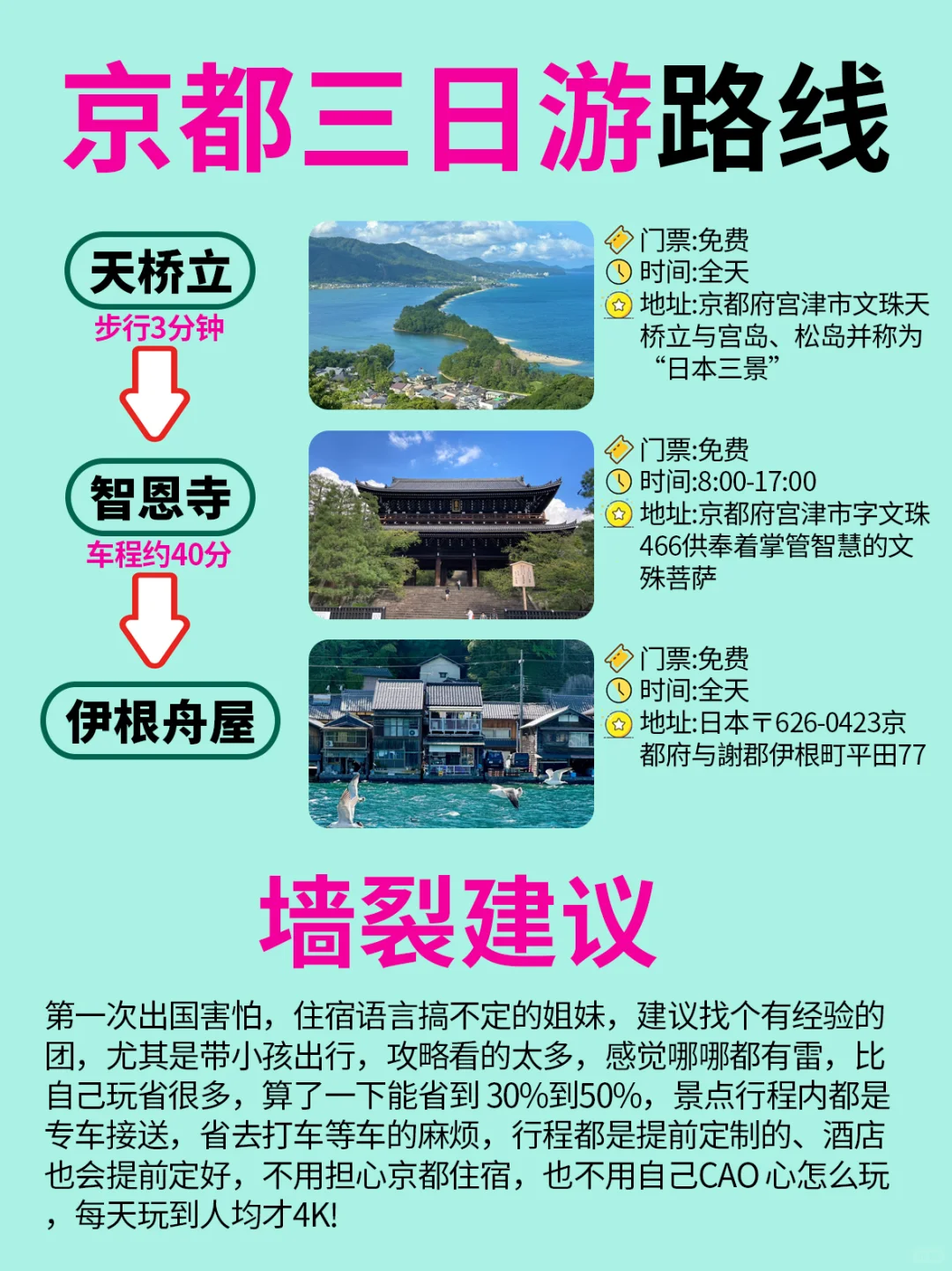 京都已回✌攻略已完善未出发的赶紧抄作业！