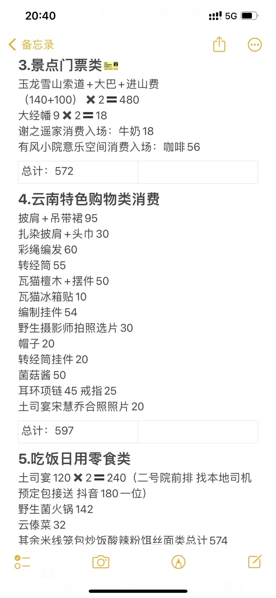 云南自由行两人十天九晚6k花费篇