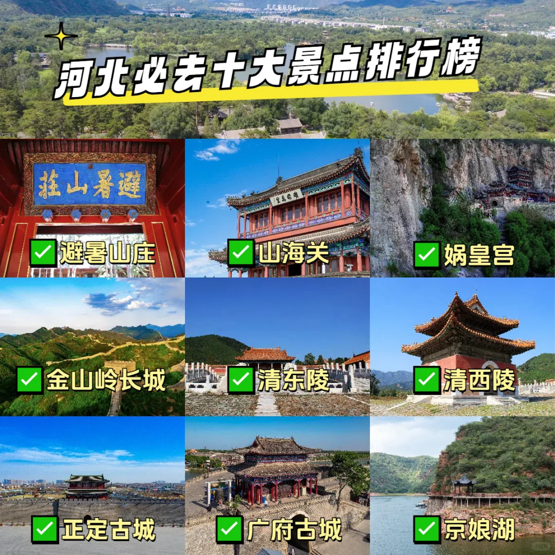 河北必去十大景点排行榜,收好去玩!