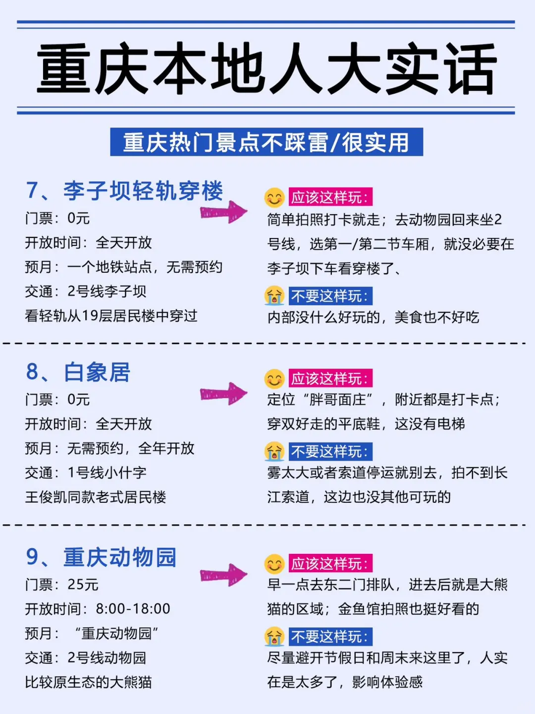 重庆会惩罚每一个不做景点攻略的P人😫