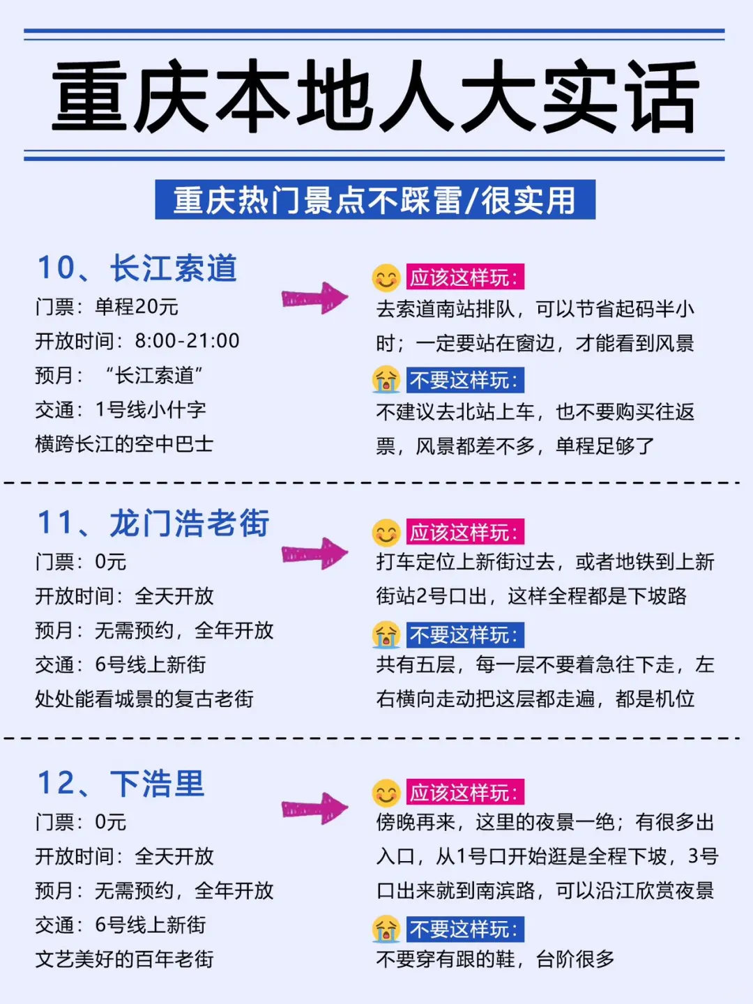 重庆会惩罚每一个不做景点攻略的P人😫