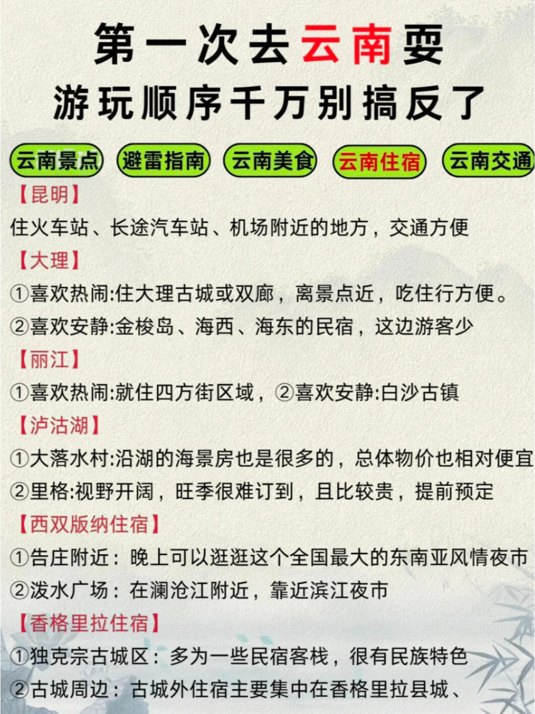 首次赴滇,这篇攻略让你少走弯路