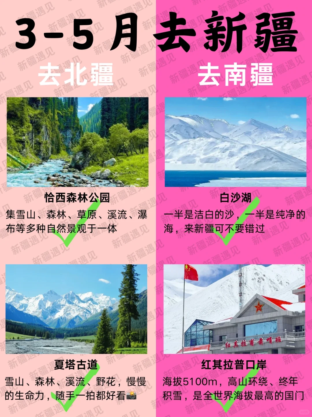 踏春3-5月来新疆📍北疆🆚南疆