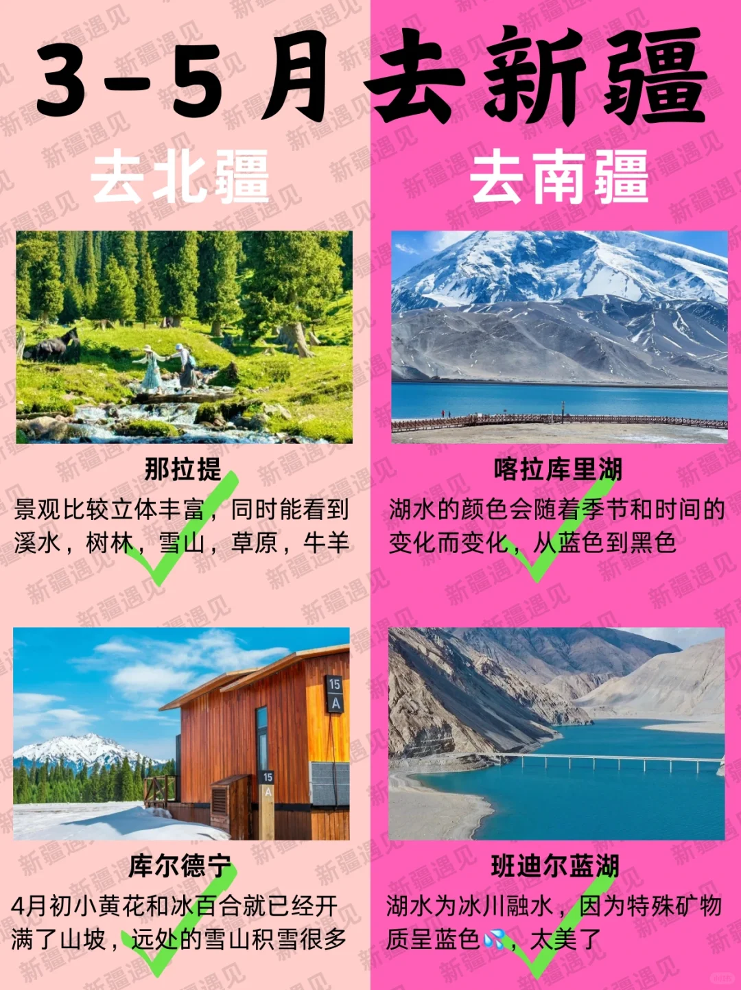 踏春3-5月来新疆📍北疆🆚南疆