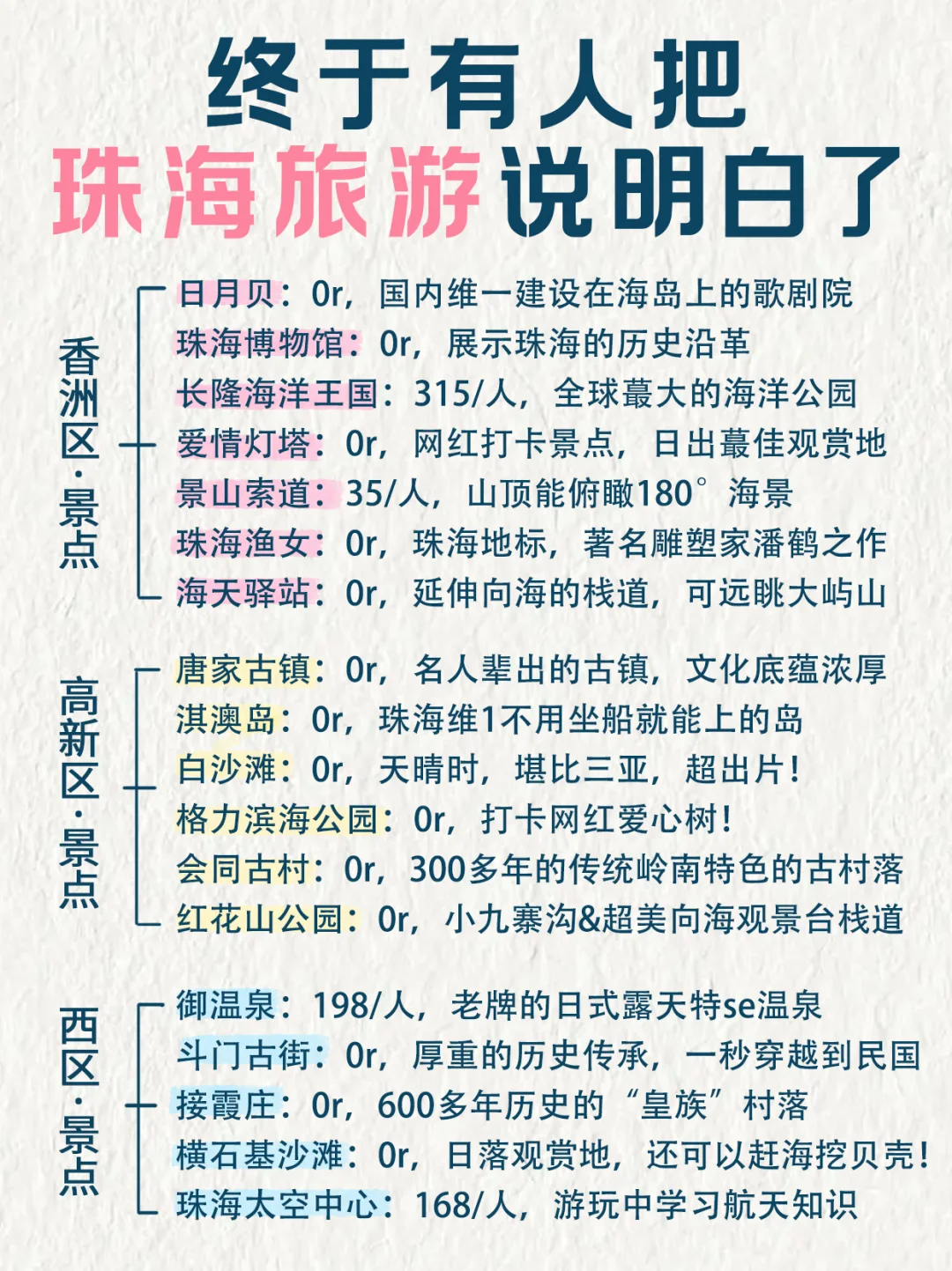 1-2月来珠海旅游的姐妹们，收好这份攻略了