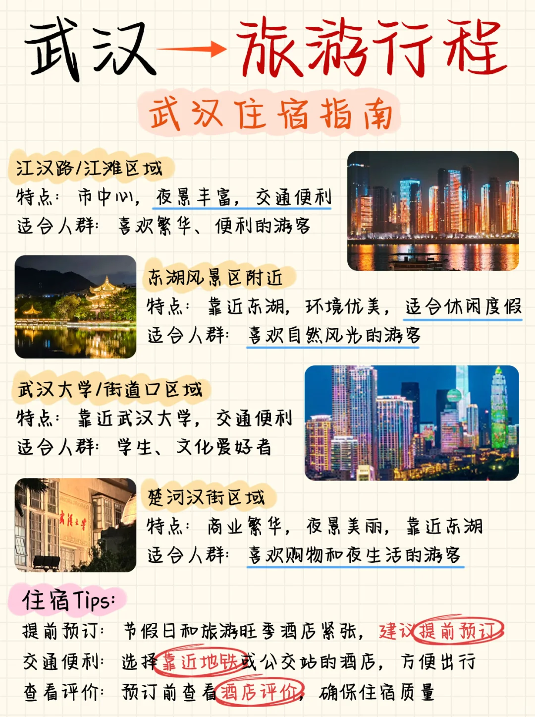 第一次来武汉‼️3天2晚攻略（懒人版）🥹