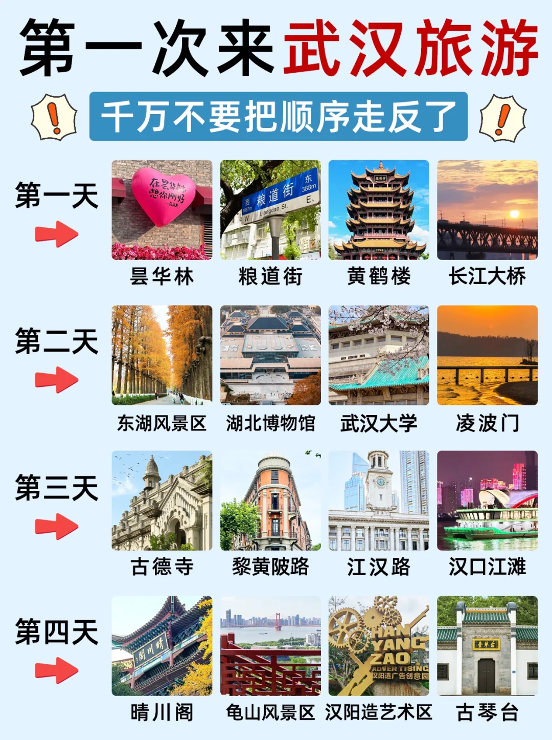 🔥必看‼️武汉4日游攻略 | 懒人版🎉