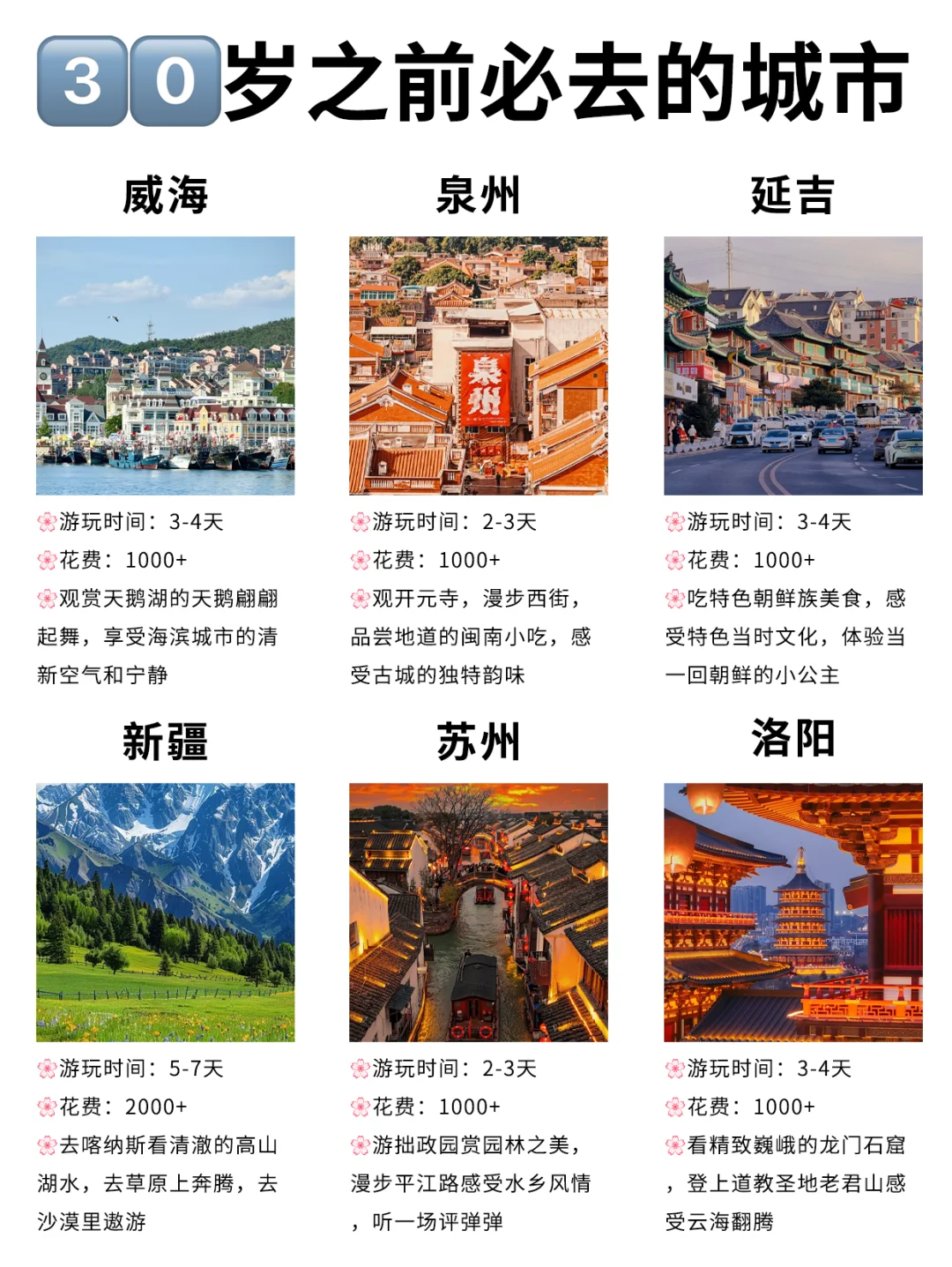 女生3⃣0⃣岁前必去的24个旅游城市‼