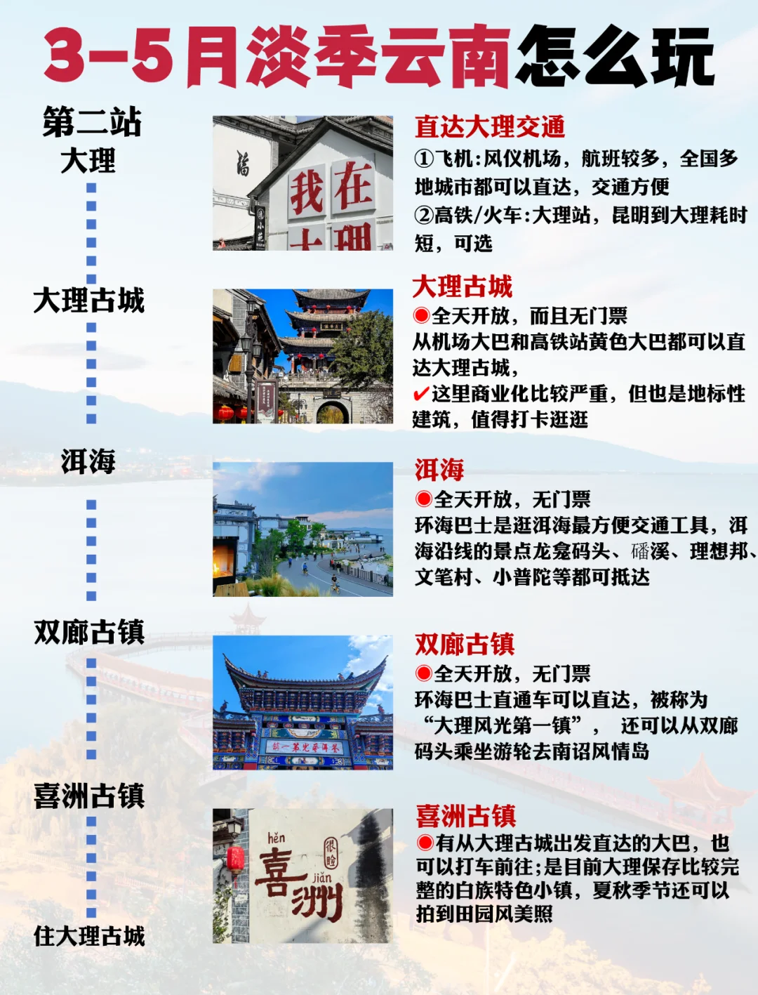 3-5月淡季云南旅游！顺序千万别搞反了🙏