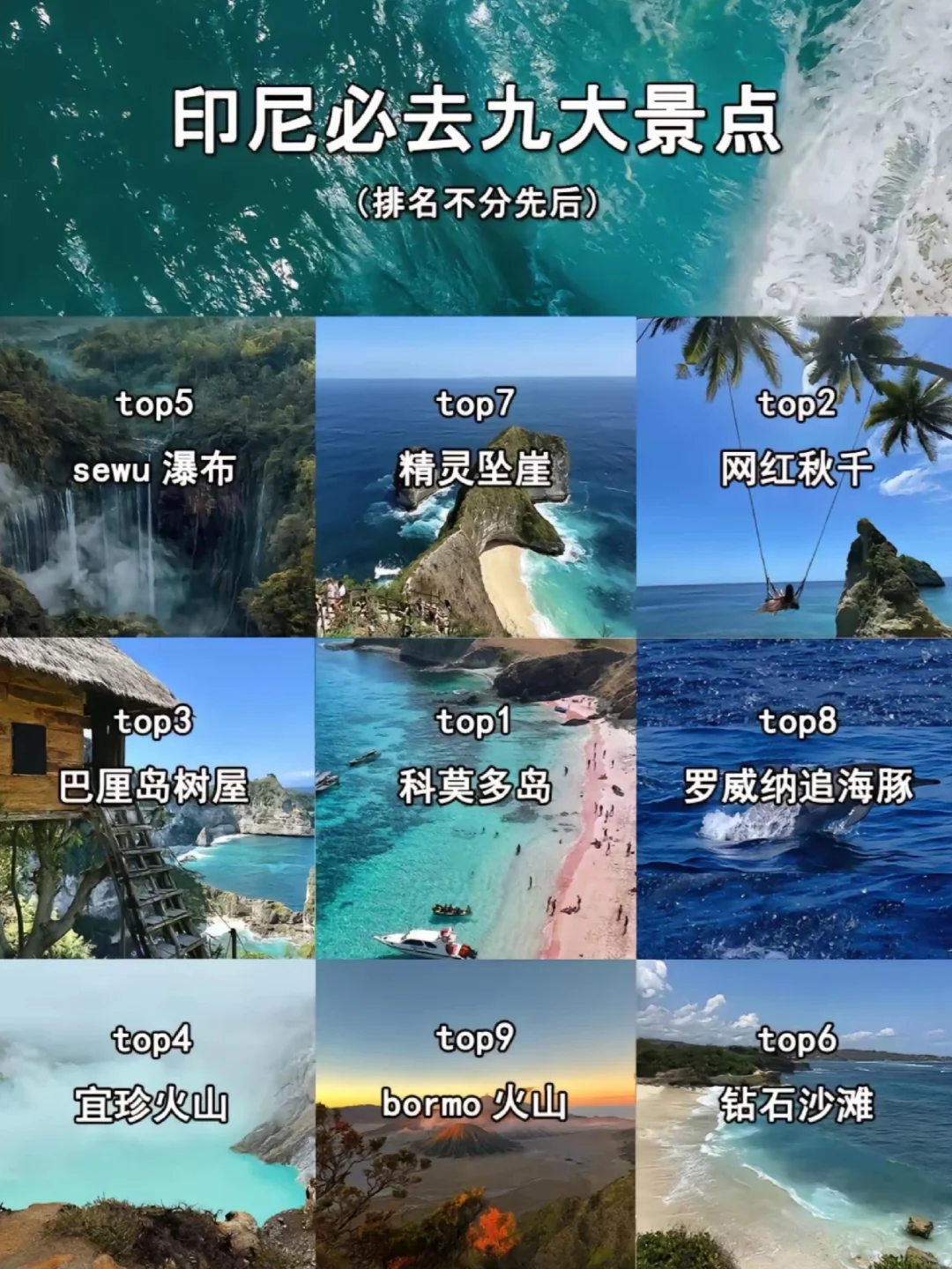 第一次去印尼旅游👭必去九大景点‼️