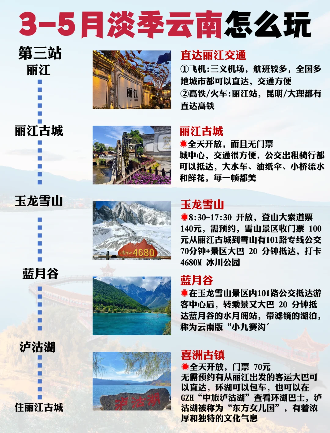 3-5月淡季云南旅游！顺序千万别搞反了🙏